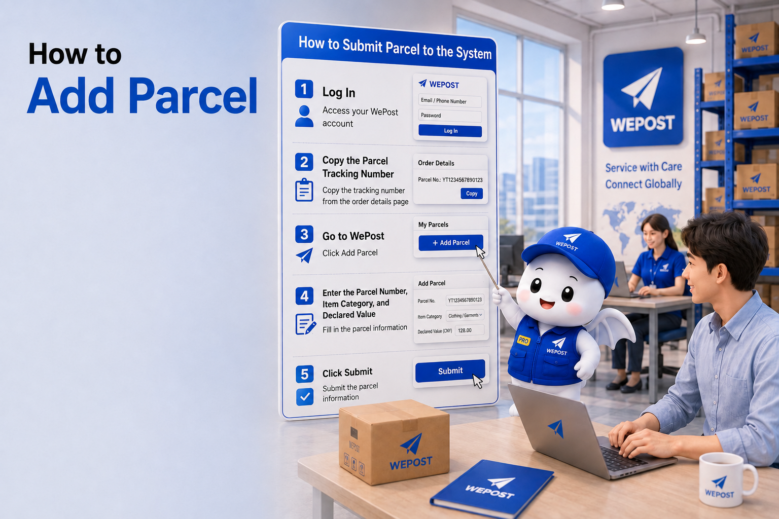 How to add parcel