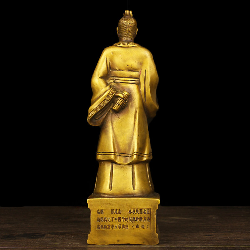 铜神医扁鹊神像摆件中医馆药店张仲景华佗药王医圣供奉铜像名医纯